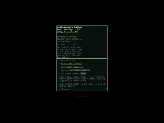 random/palincarrd screenshot