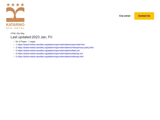 katarino/spa-hotel-katarino/sitemap screenshot