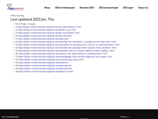 local-seo/sitemap screenshot