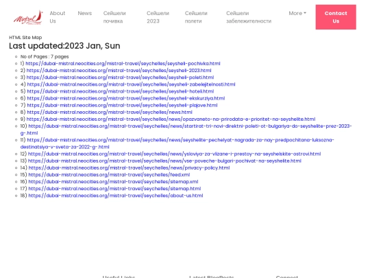 mistral-travel/seychelles/sitemap screenshot