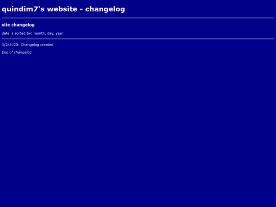changelog screenshot