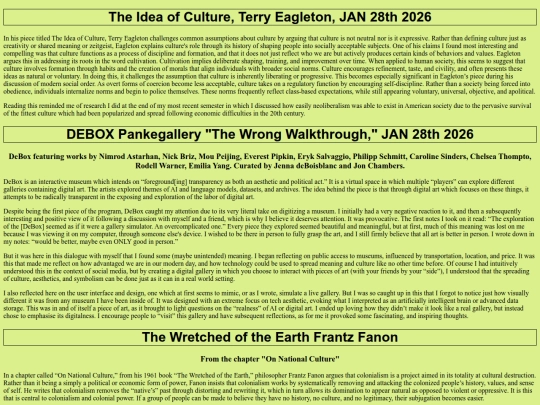 readings screenshot