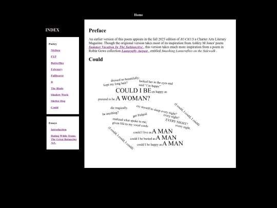 Poems/Could screenshot