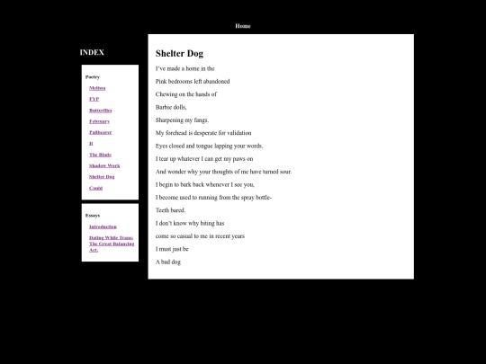 Poems/ShelterDog screenshot