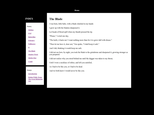 Poems/TheBlade screenshot