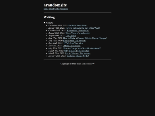 writing screenshot