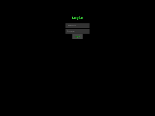 login screenshot