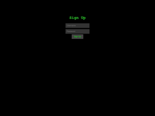signup screenshot