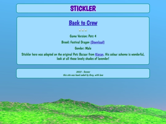 petz/crew/stickler screenshot