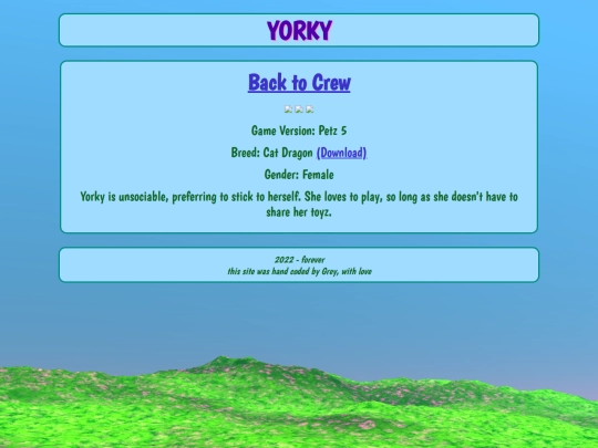 petz/crew/yorky screenshot