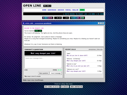open-line screenshot