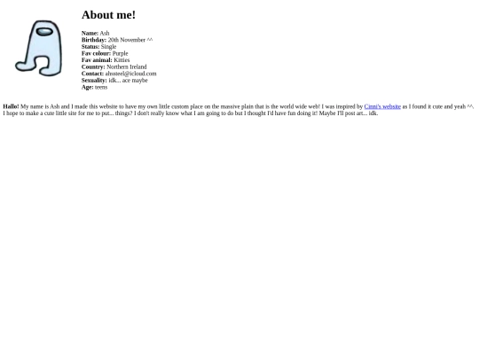Aboutme screenshot