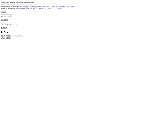 copypasteunicode screenshot