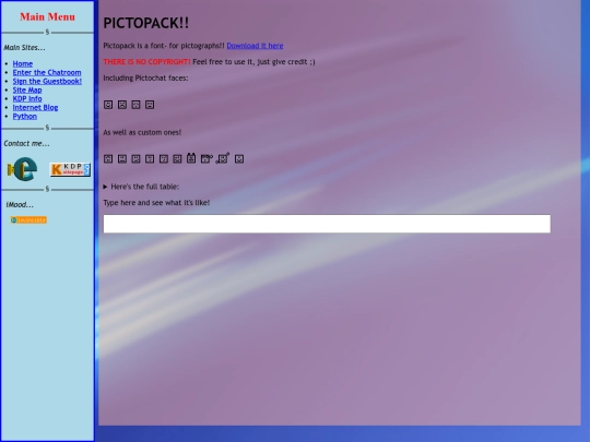 location-font/Pictopack screenshot