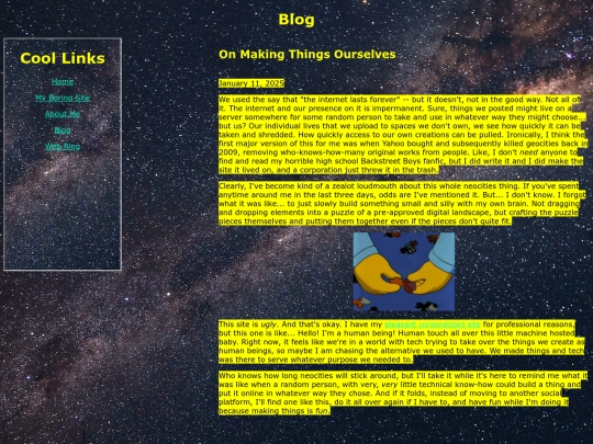 blog screenshot