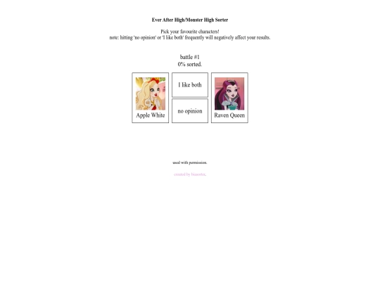 bias sorter screenshot