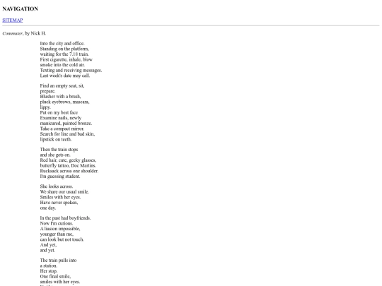 poems/commuter screenshot