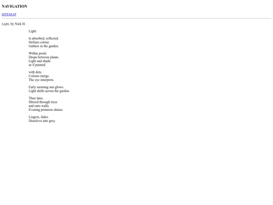 poems/light screenshot