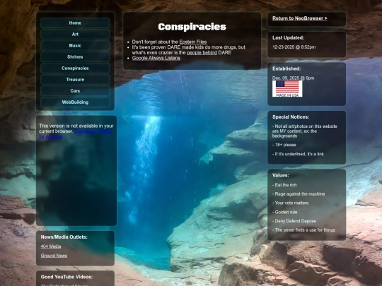 conspiracies screenshot