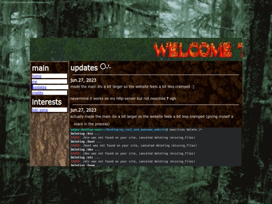 html/updates screenshot