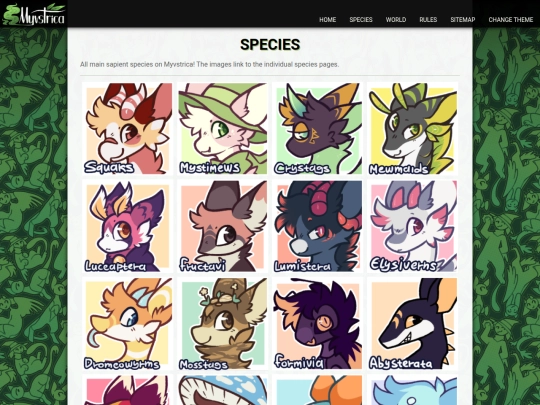 species screenshot