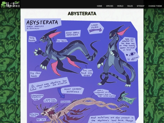 species/abysterata screenshot