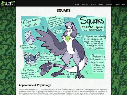 species/squaks screenshot