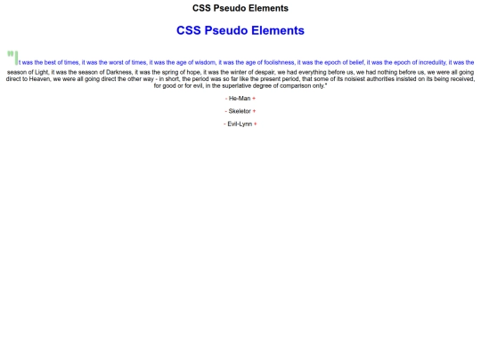 Class Assignments/Assignment_4/Tutorial 10/QK_CSSPseudoElements screenshot