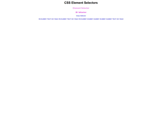 Class Assignments/Assignment_4/Tutorial 5/QK_CSSElementSelectors screenshot