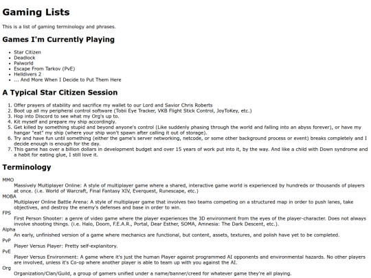 lists screenshot