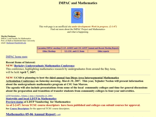 IMPAC/MATHIMPAC screenshot