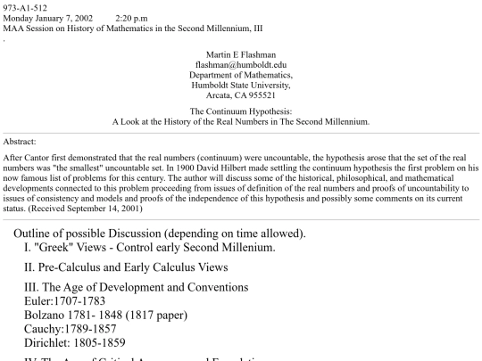 Presentations/San Diego/ContinuumColloq/Continuum History San Diego 2002 screenshot