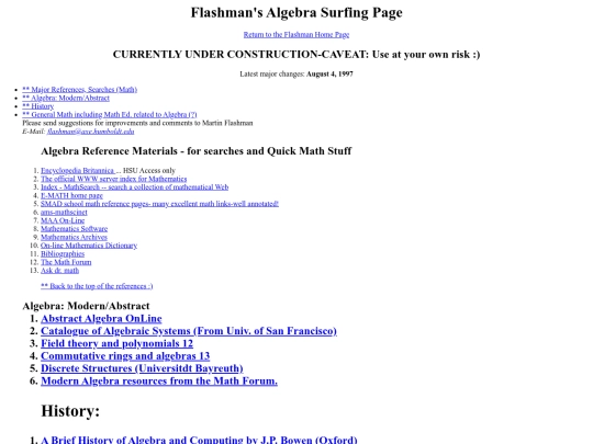 Surfing/algsites screenshot