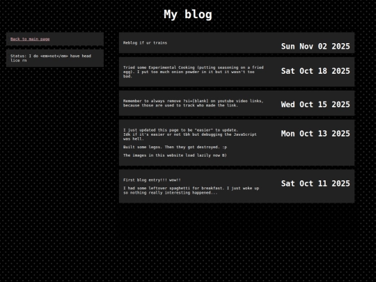 blog screenshot
