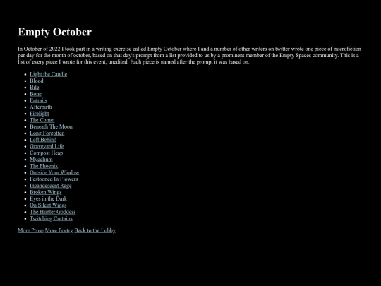emptyoctober screenshot