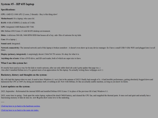 hardware/HP655 screenshot