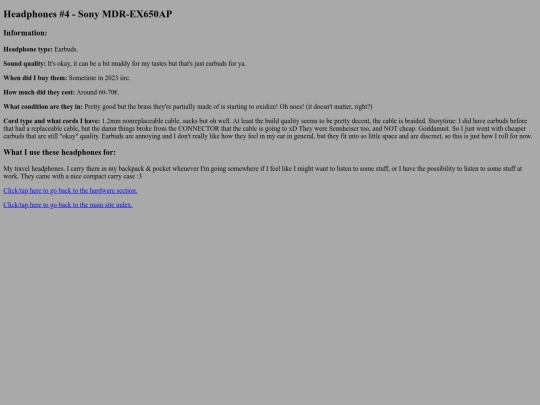 hardware/sound/sony_mdr-ex650ap screenshot