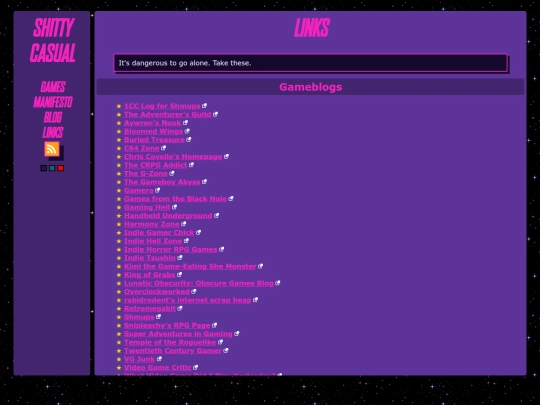 links screenshot