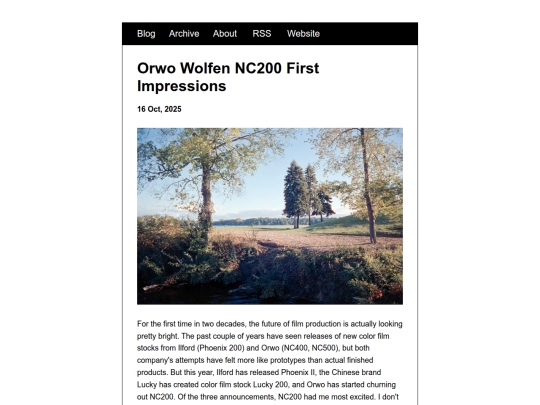 blog/posts/2025-10-16-Orwo-Wolfen-NC200-First-Impressions screenshot