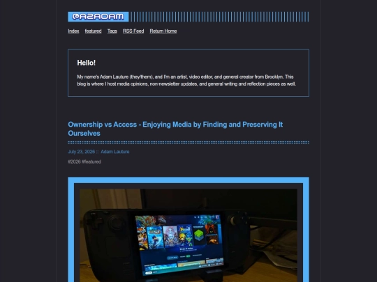 blog screenshot