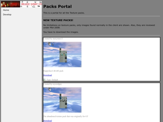 develop/pack/packhub screenshot