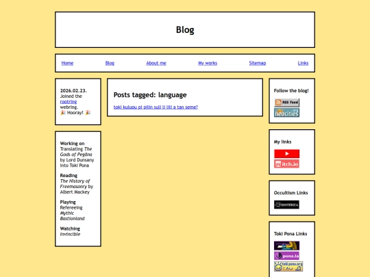 blog/tag/language screenshot