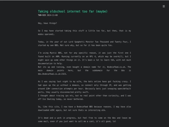 2024/11/08/Taking-oldschool-internet-too-far-maybe screenshot