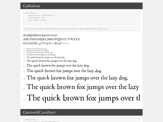 assets/fonts/GriffosFont/demo screenshot