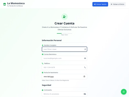 Registrarse screenshot