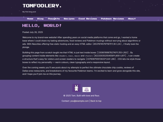 Blog/hello-world screenshot