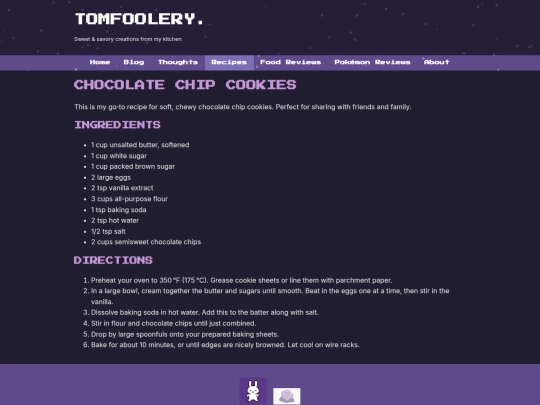 recipes screenshot