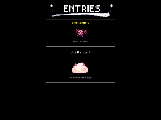 entries/list screenshot