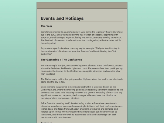events screenshot