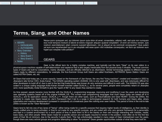 wiki/terminology screenshot